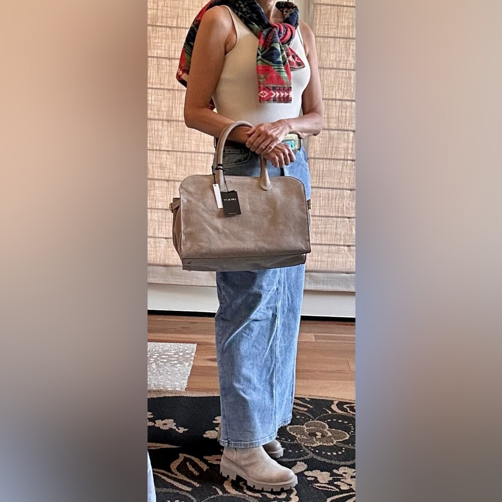 Viral Margeaux Bag in Taupe Suede